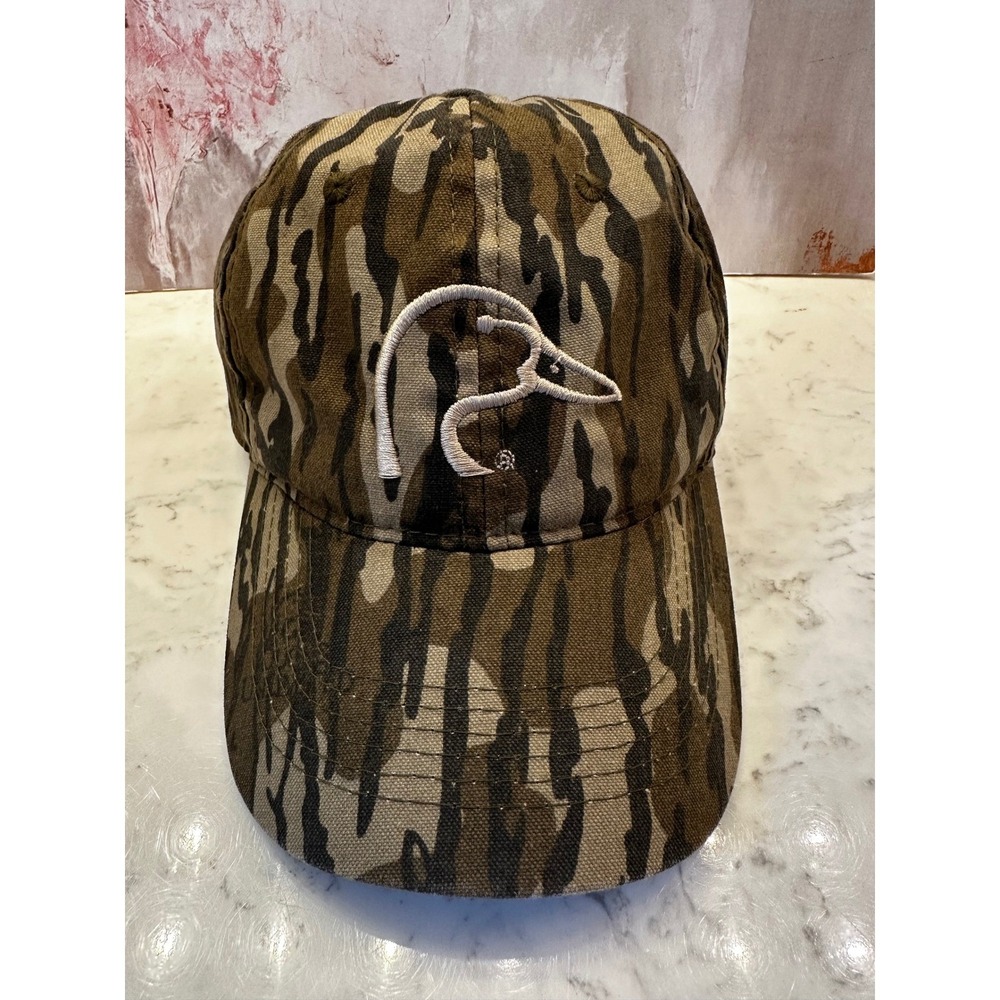 Ducks Unlimited Mens Tiger Stripe Camo Baseball Hat Adjustable Hunting OSFM Vtg